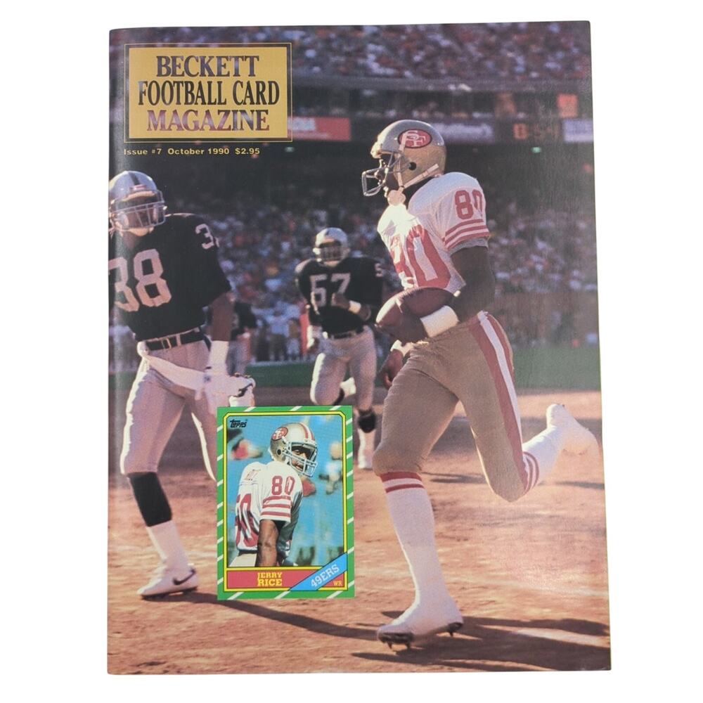 Beckett Football Card Magazine October 1990 Issue #7 Jerry Rice 49ers Dan Marino